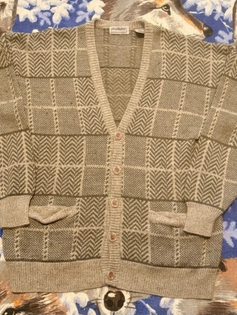 Brian Bailey Women's Geometric Button-Front Cardigan